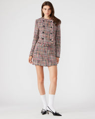 MATTEA Skirt Red Multi | Women's Speckled Mini Skirt