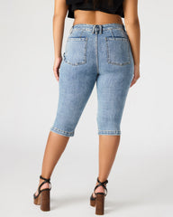 SKINNY DELRAY Denim Women's Fitted Capri Pants