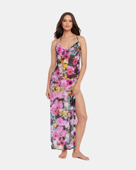 DAZEY FIELDS MULTI BIKINI COVER-UP Flowy Mesh Women's Swim Cover-Up