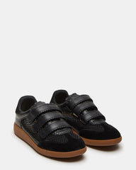 MOMENTUM Mesh Black Women's Velcro Low-Top Sneakers