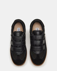 MOMENTUM Mesh Black Women's Velcro Low-Top Sneakers