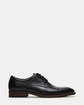 HASEN Black Leather Men's Lace-Up Dress Shoe