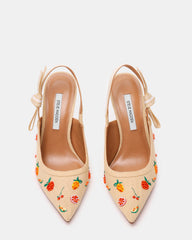 BRI Raffia Fruit Multi Slingback Pump Women's Heel