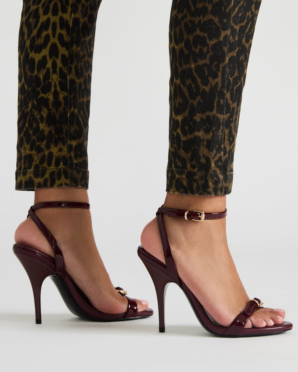 FOXX Silver Strappy Stiletto Open-Toe Women's Heel