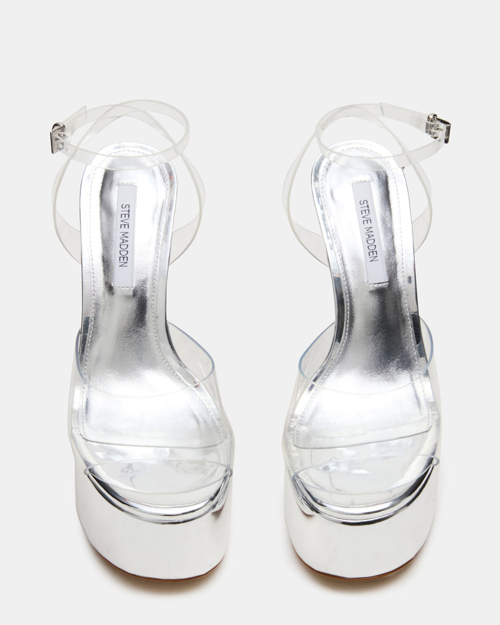 OLYSSIA Clear Platform Stiletto Ankle Strap Women's Heel