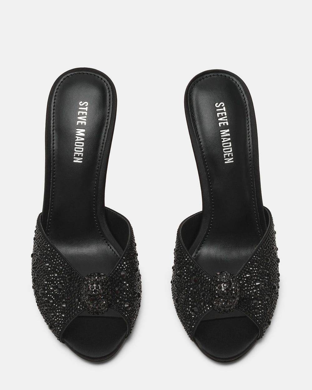PRIYA Black Rhinestones Mule Women's Heel