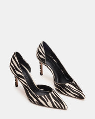 NULA Zebra Pointed-Toe Stiletto Pump Women's Heel