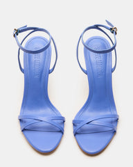 JYPSEY Blue Leather Strappy Stiletto Women's Heel