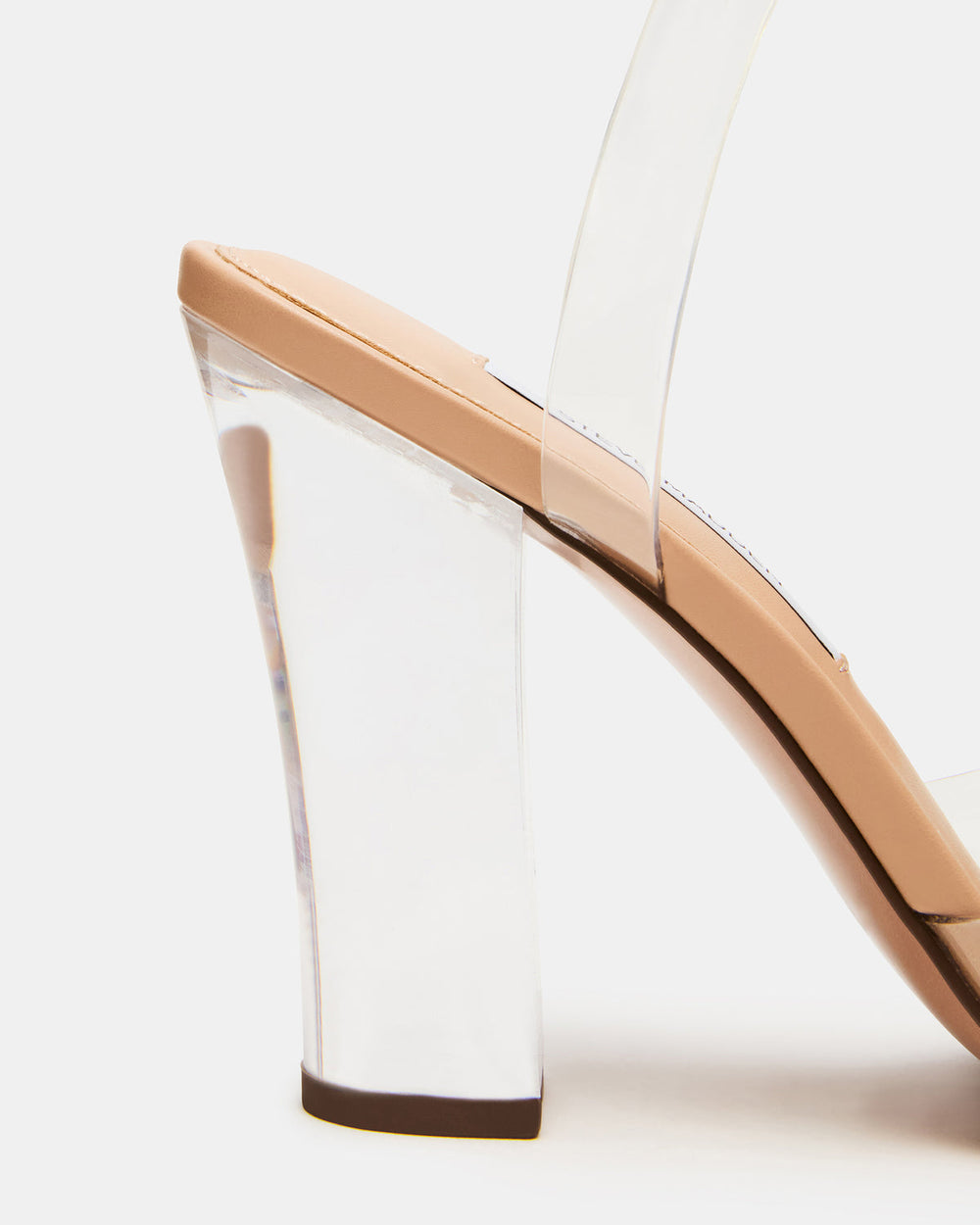 WHISTLE Clear Square-Toe Block Heel Women's Heel