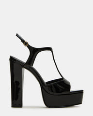 TAMI Black Patent Strappy Platform Women's Heel