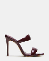 SATURN Wine Patent Stiletto Mule Women's Heel