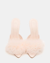 AFFINITY Tulle Light Pink Pointed-Toe Stiletto Mule Women's Heel