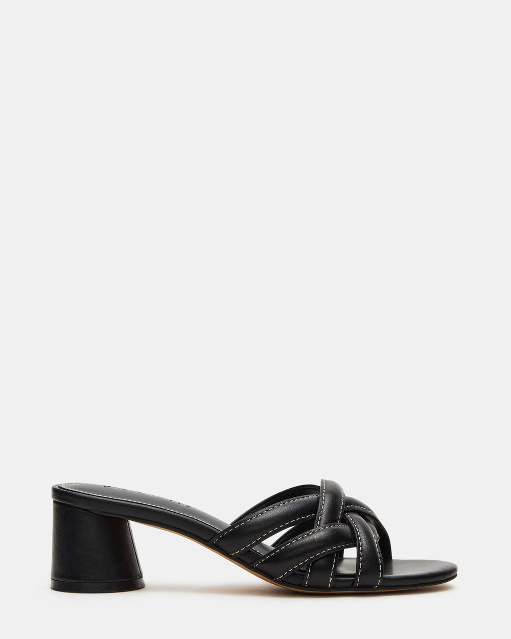 MARANO Black Leather Women's Mule Block Heel