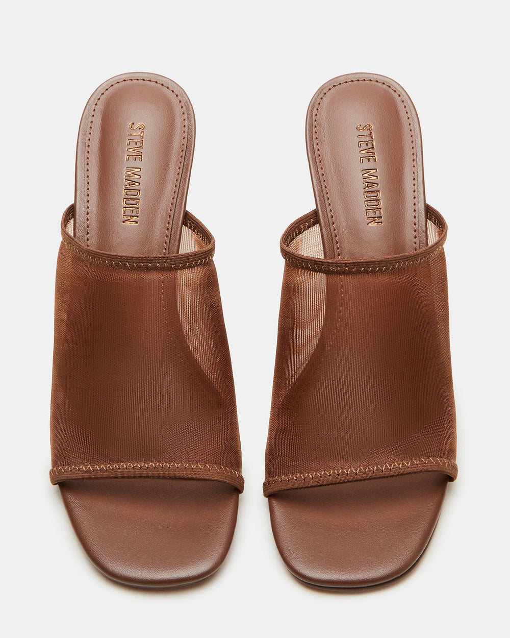 GLEAM Brown Women's Square-Toe Mule Heel