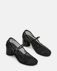 RAYNOR Black Women's Mary Jane Mesh Block Heel