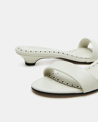 BERRY White Women's Mule Kitten Heel