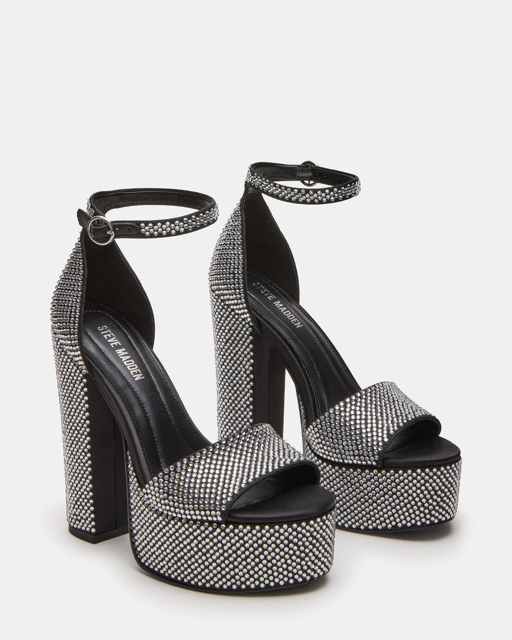 GLAM Rhinestones Platform Block Heel | Women's Heels