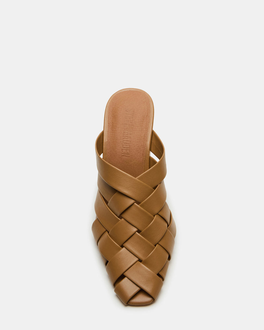 NAKITA Natural Square-Toe Woven Mule Women's Heel