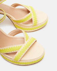 MIMOSA Yellow Women's Platform Block Heel