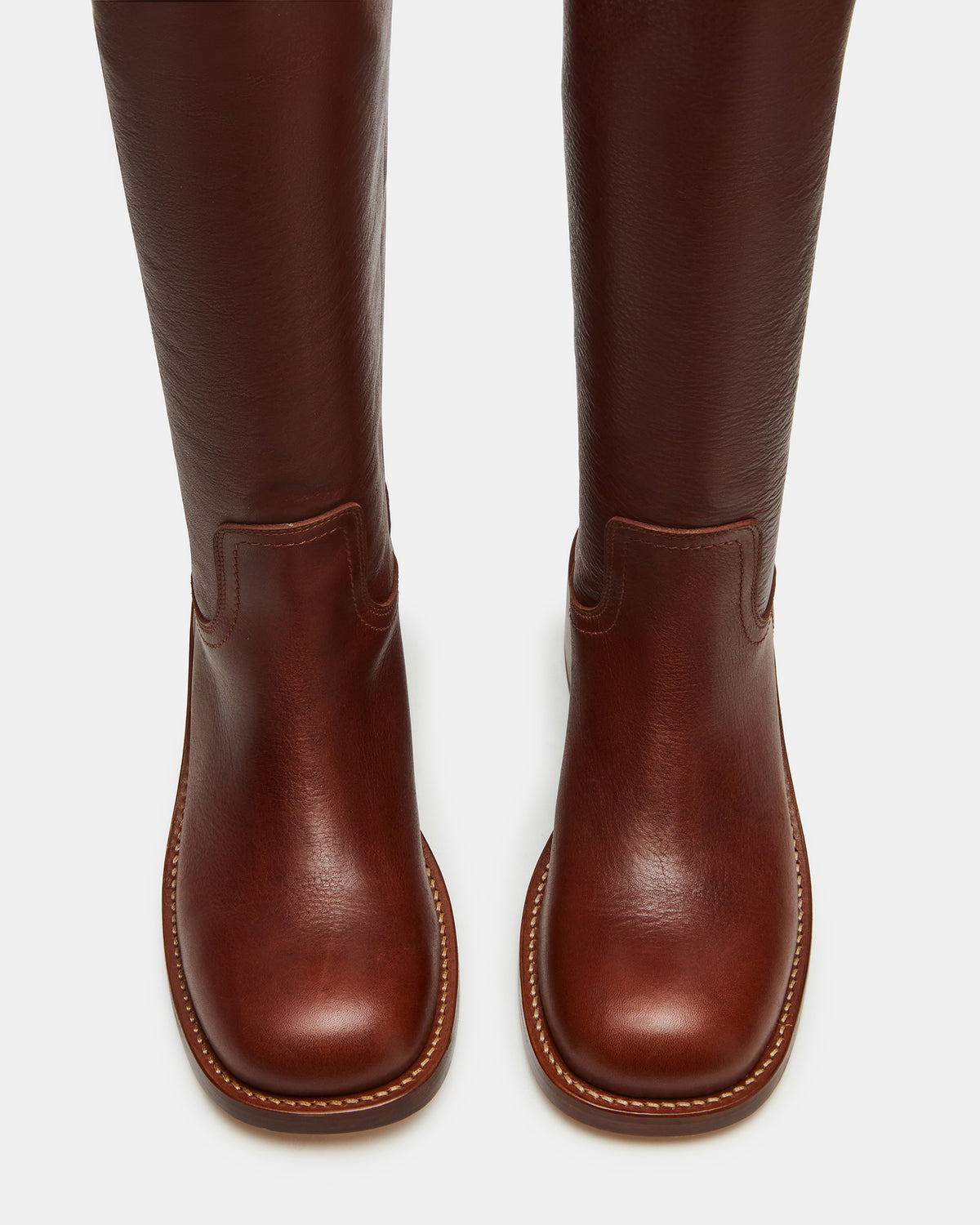 RIGGS Rust Leather Square-Toe Women's Boot