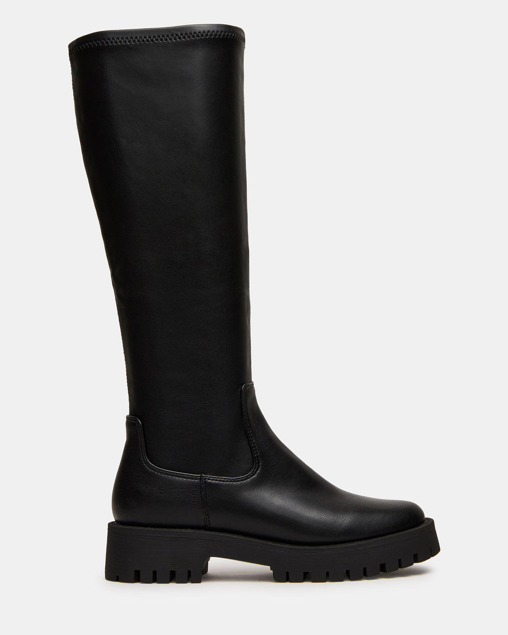 LABELLE Black Knee-High Lug Platform Women's Boot