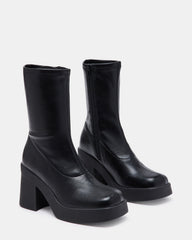 KLAYTON Black Platform Ankle Boot | Women's Booties