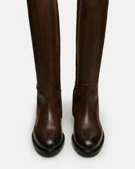 BELMONT Brown Leather Knee-High Women's Riding Boot