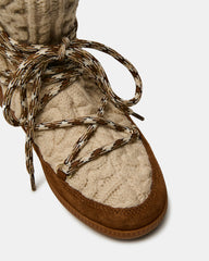 WYSTAN Taupe Multi Lace-Up Women's Ankle Boot