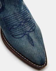 ALBANY Denim Fabric Pointed-Toe Women's Western Boot
