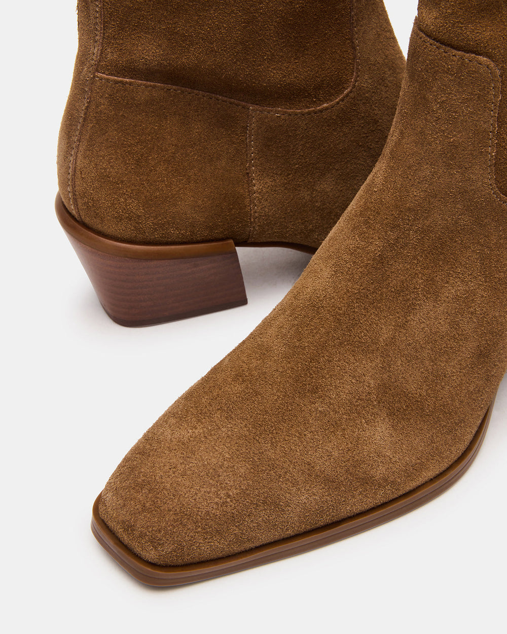 DANEY Taupe Suede Square-Toe Women's Ankle Boot