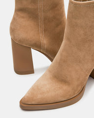 HARDEN Sand Suede Women's Pointed-Toe Ankle Boot