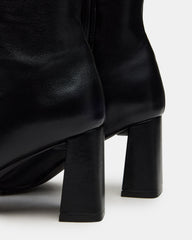HOLLY Black Wide Calf Women's Knee-High Square-Toe Boot