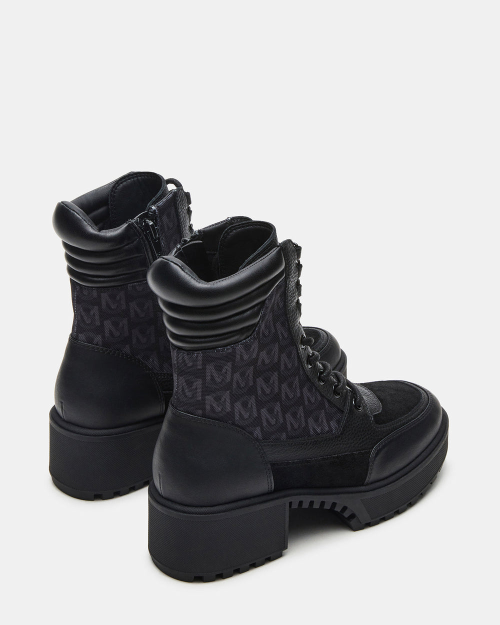 HIKER Black Multi Platform Lug Lace-Up Women's Anke Boot