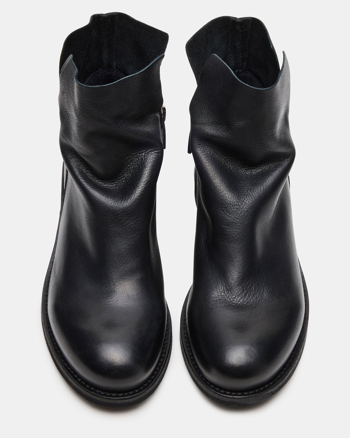 HUGHIE Black Leather Women's Ankle Boot