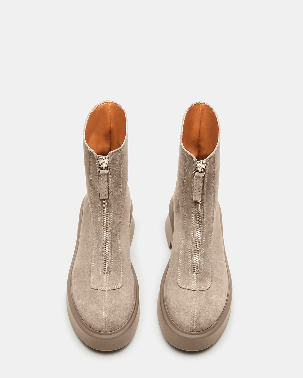 JONES Light Grey Zipper Lug Women's Ankle Boot
