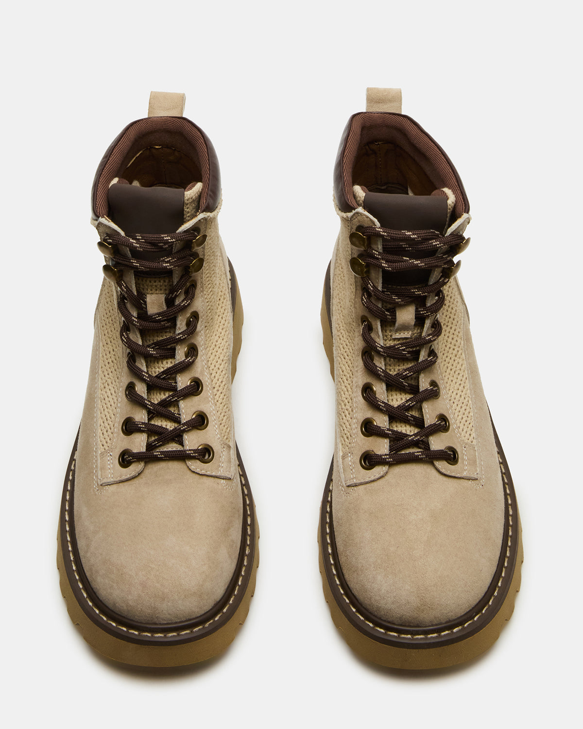 CINO Taupe Suede Women's Lug Lace-Up Ankle Boot