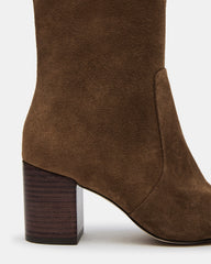 SKYLINE Chestnut Suede Knee-High Pointed Toe Women's Boot