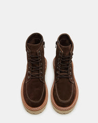 FOREST Brown Suede Lug Ankle Boot | Women's Booties