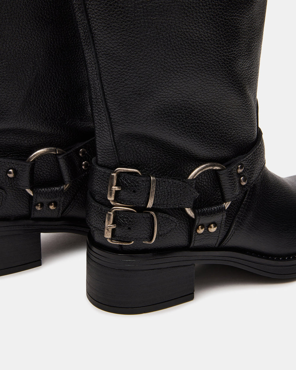ASTOR Black Leather Wide Calf Knee-High Women's Boot