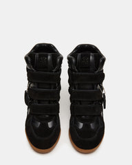 MAVIS Black Suede High-Top Velcro Women's Sneaker