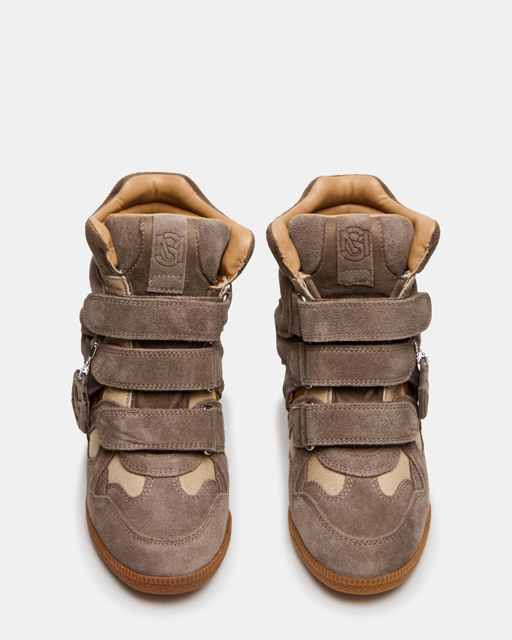 MAVIS Taupe Suede High-Top Velcro Women's Sneaker