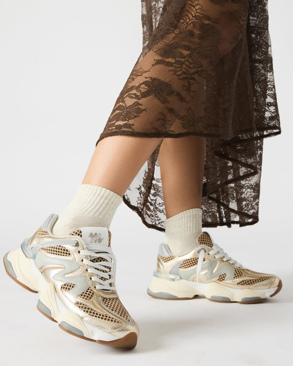 SEBI Gold Multi Low-Top Lace-Up Women's Sneaker