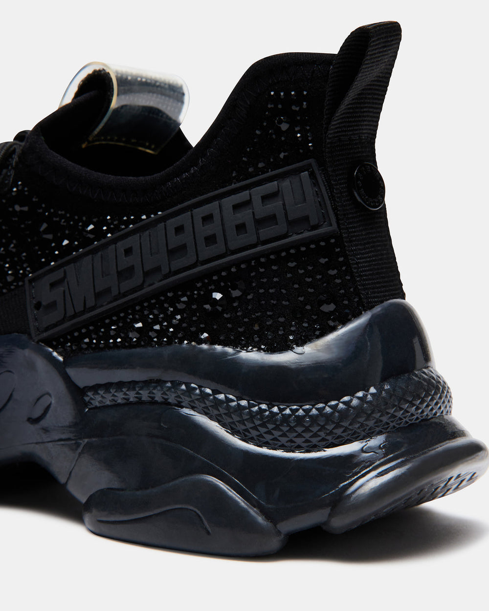 MAXIMA Black Rhinestones Women's Sneakers