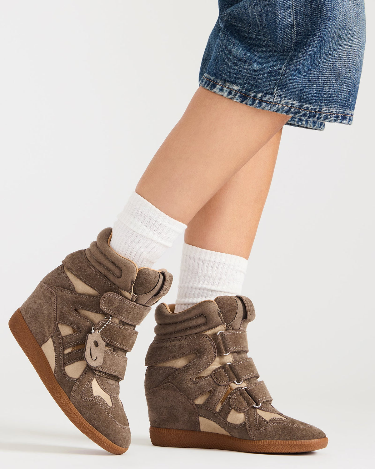MAVIS Denim Multi High-Top Velcro Women's Sneaker