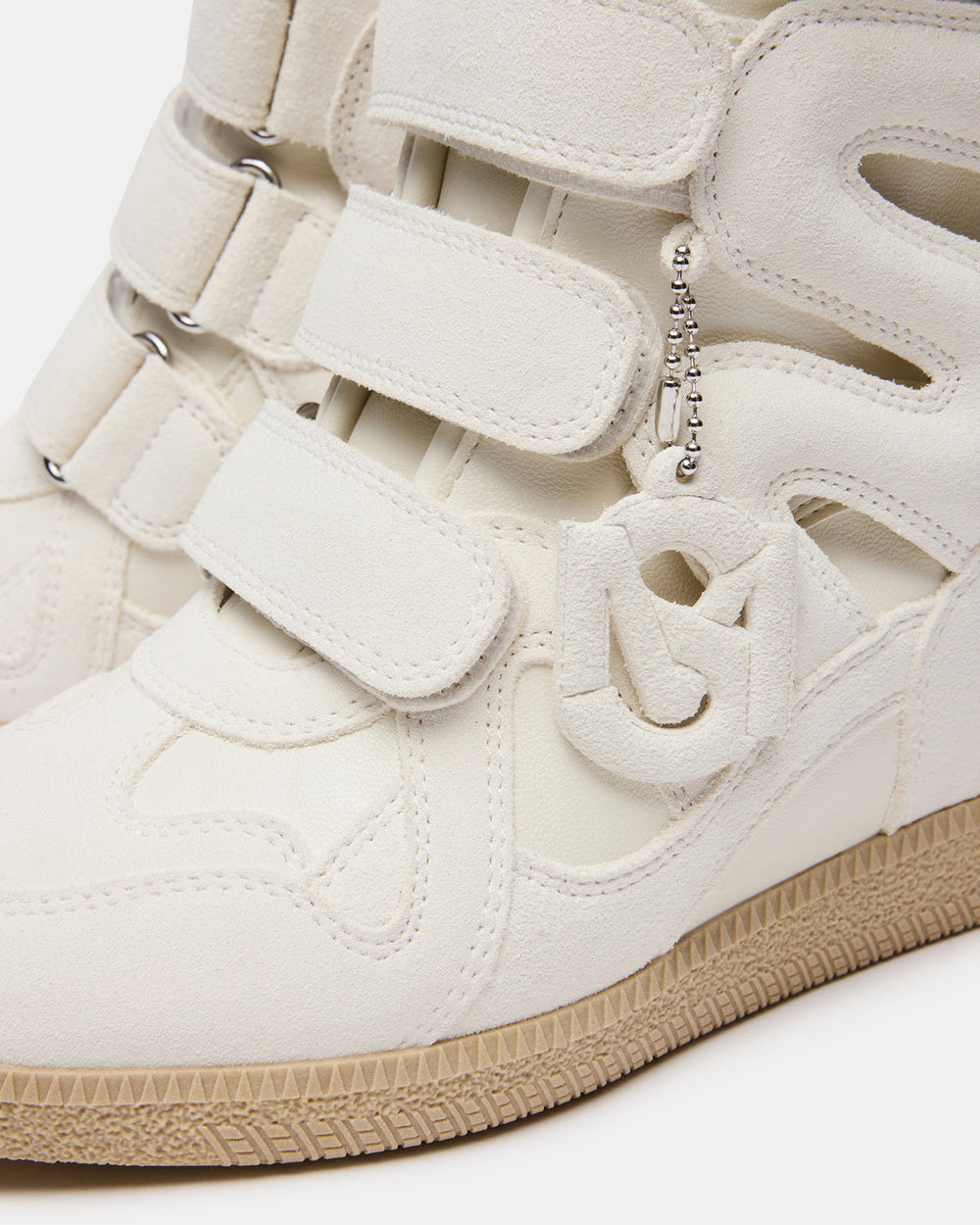 MAVIS White Suede High-Top Velcro Women's Sneaker
