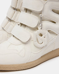 MAVIS White Suede High-Top Velcro Women's Sneaker