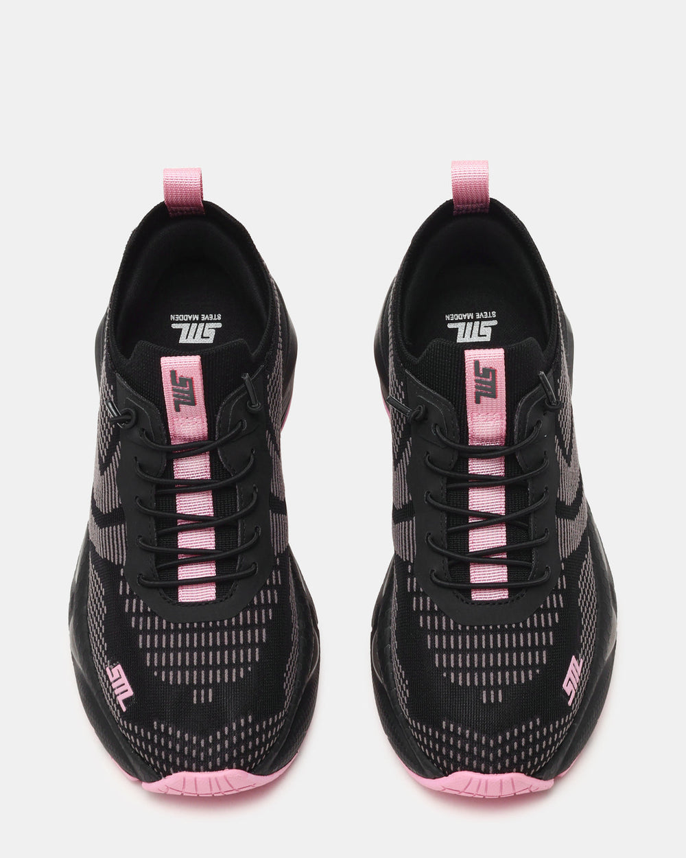 SWOOP Black Multi Lace-Up Low-Top Platform Athletic Women's Sneaker