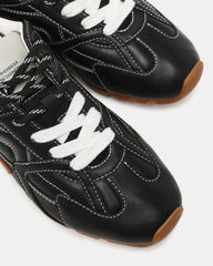 AZIEL Black Low-Top Lace-Up Women's Sneakers