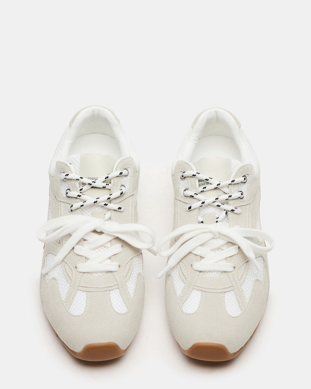 AZIEL White Low-Top Lace-Up Women's Sneakers