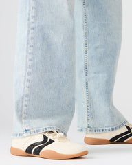REBOOT Bone Rhinestones Low-Top Lace-Up Women's Sneaker